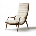 Sillón con respaldo alto segmentado - beige/marrón