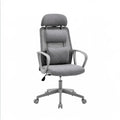 Silla de oficina con reposacabezas y base con ruedas - gris